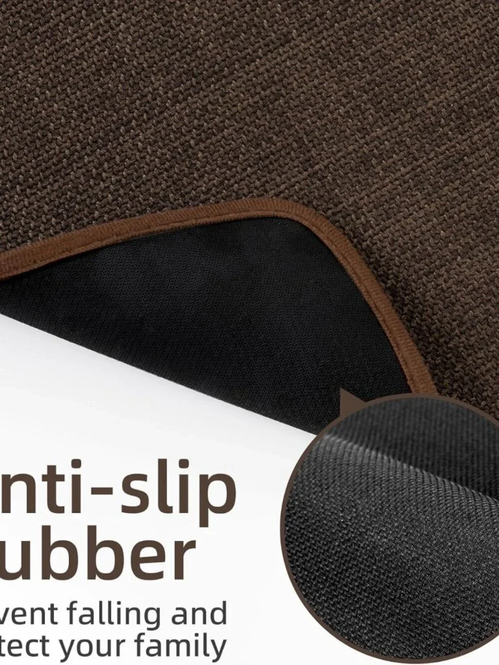 Bathroom Rug, Absorbent Bath Mat, Quick Dry, Non-Slip, 17x24 Inch, Brown